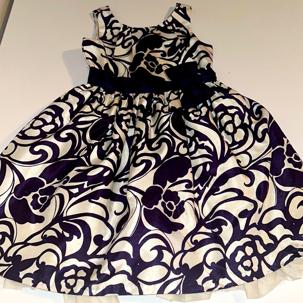 Girls Purple & White Dress